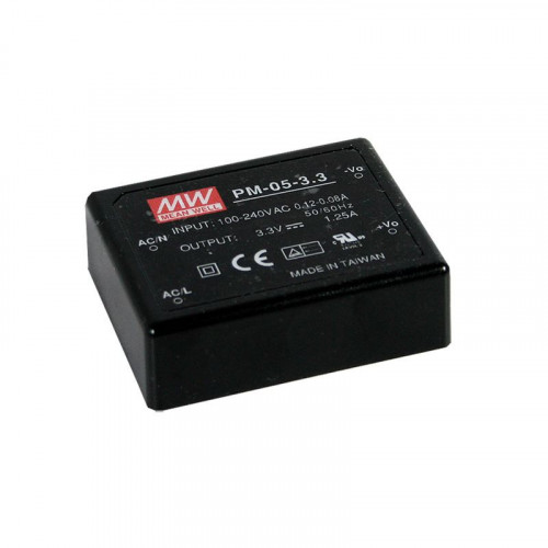 Блок питания Mean Well На плату 4.95 Вт, 15V, 0.33 А PM-05-15