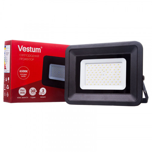 Прожектор LED Vestum 70W 6100Лм 6500K 220V IP65 (1-VS-3005)